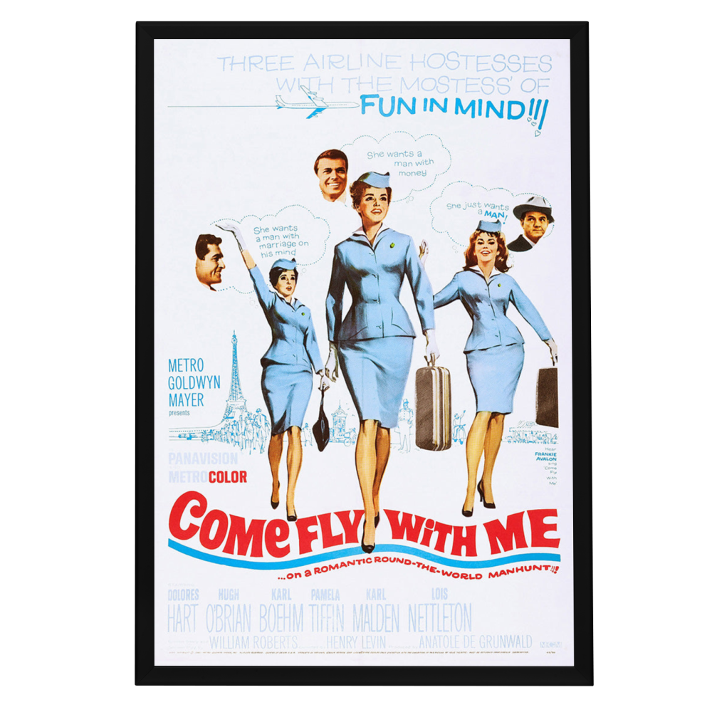 "Come Fly With Me" (1963) Framed Movie Poster