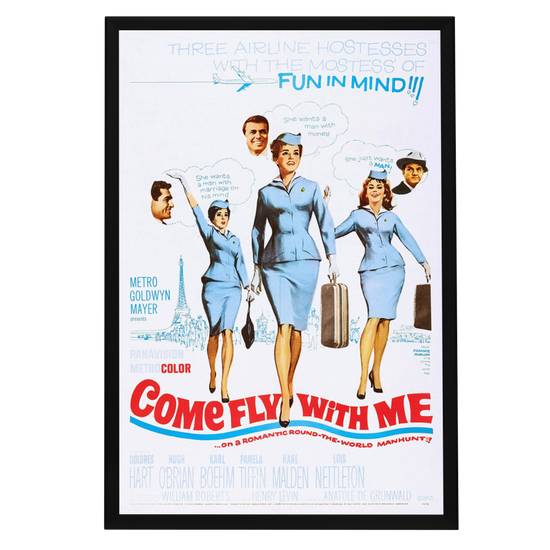 "Come Fly With Me" (1963) Framed Movie Poster