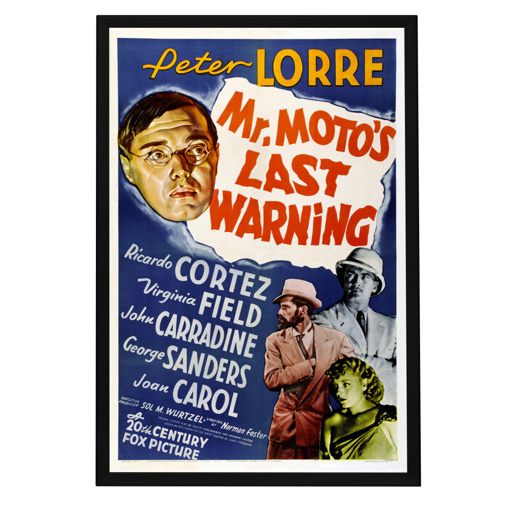 "Mr. Moto's Last Warning" (1939) Framed Movie Poster