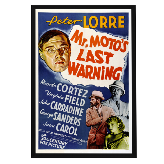 "Mr. Moto's Last Warning" (1939) Framed Movie Poster