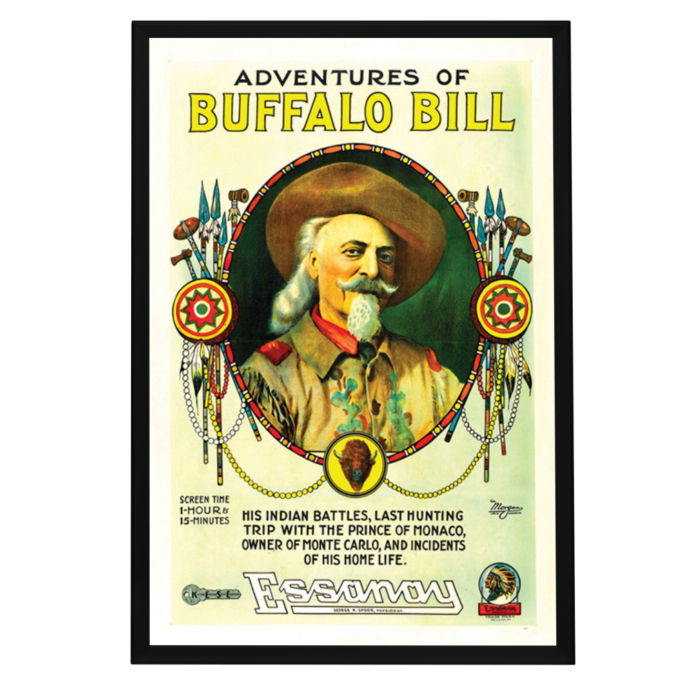 "Adventures Of Buffalo Bill" (1917) Framed Movie Poster