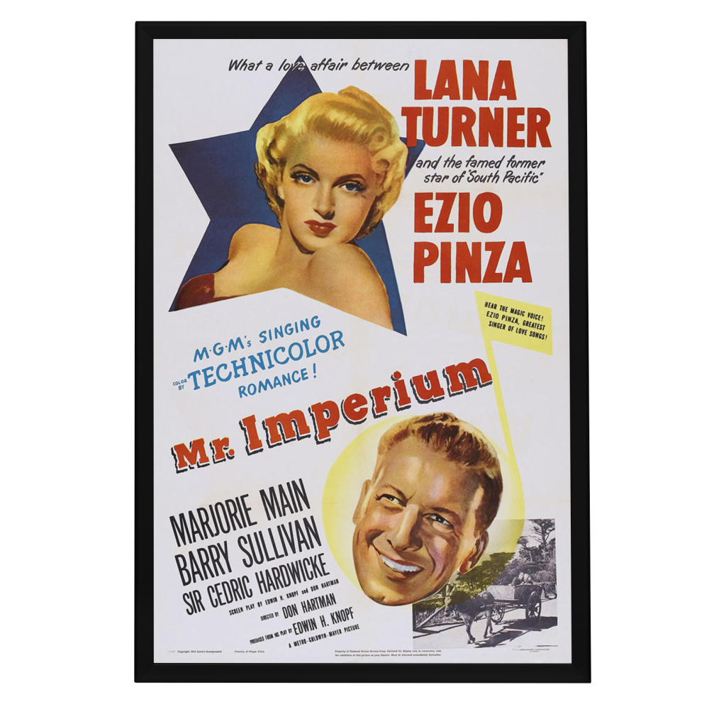 "Mr. Imperium" (1951) Framed Movie Poster