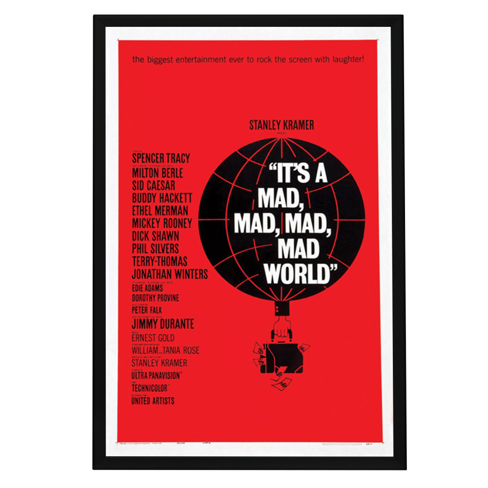 "It's A mad mad mad mad world" (1963) Framed Movie Poster