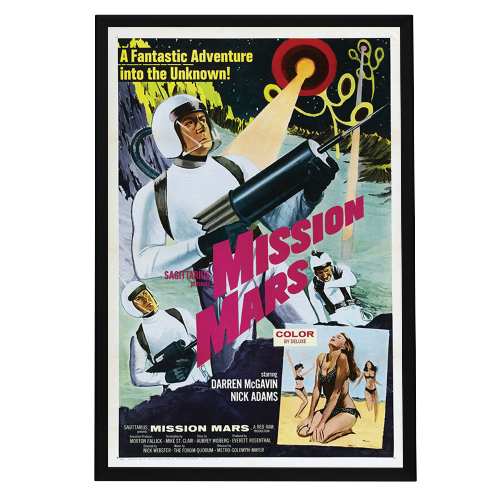 "Mission Mars" (1968) Framed Movie Poster