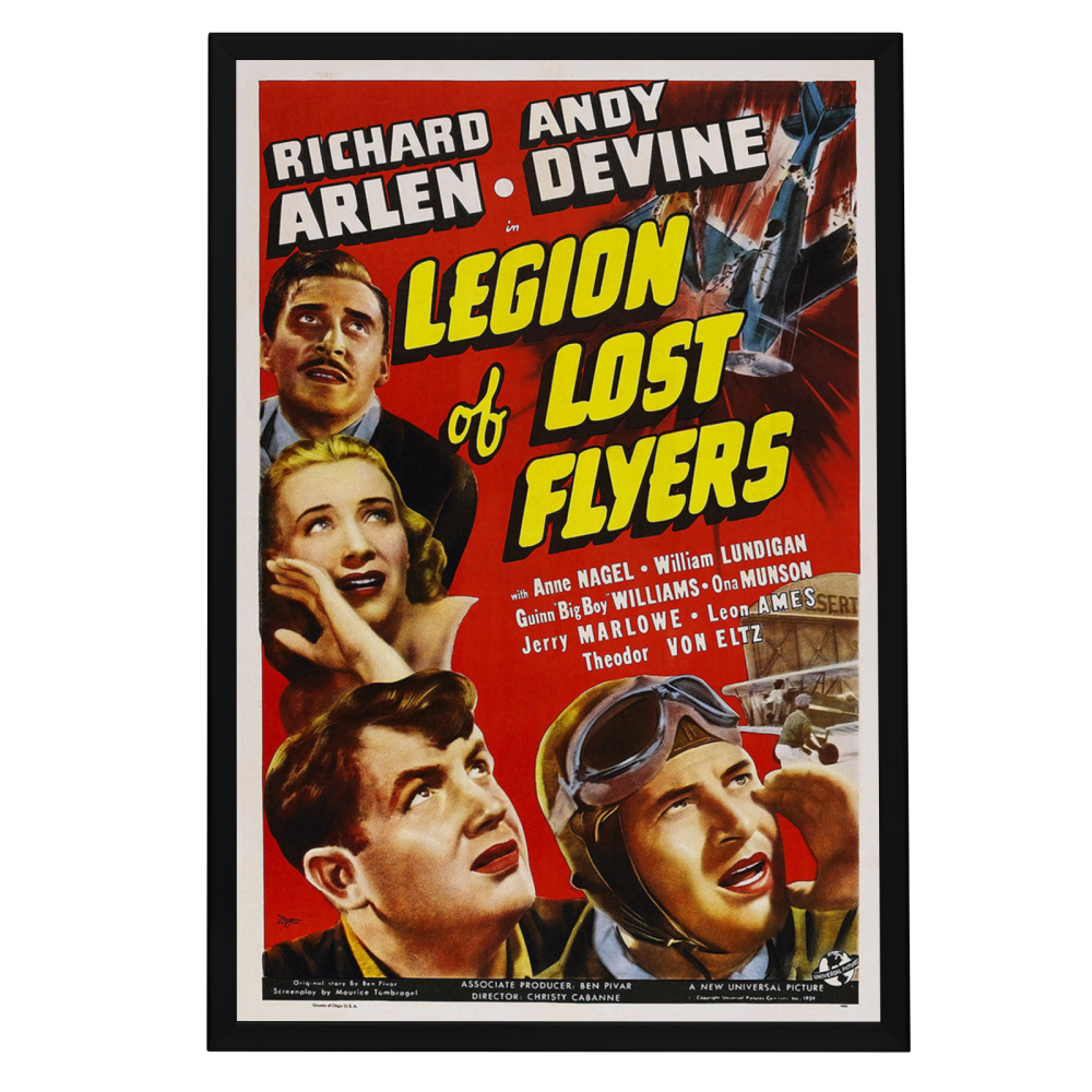 "Legion Of Lost Flyers" (1939) Framed Movie Poster