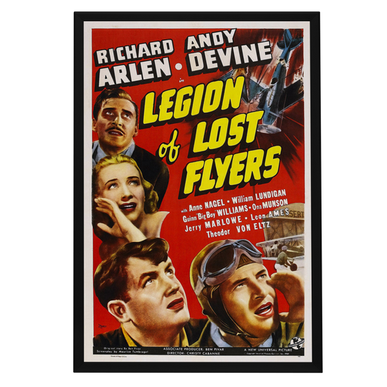 "Legion Of Lost Flyers" (1939) Framed Movie Poster