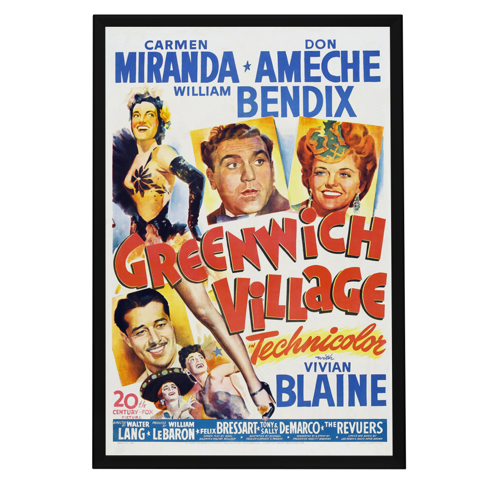 "Greenwich VIllage" (1944) Framed Movie Poster