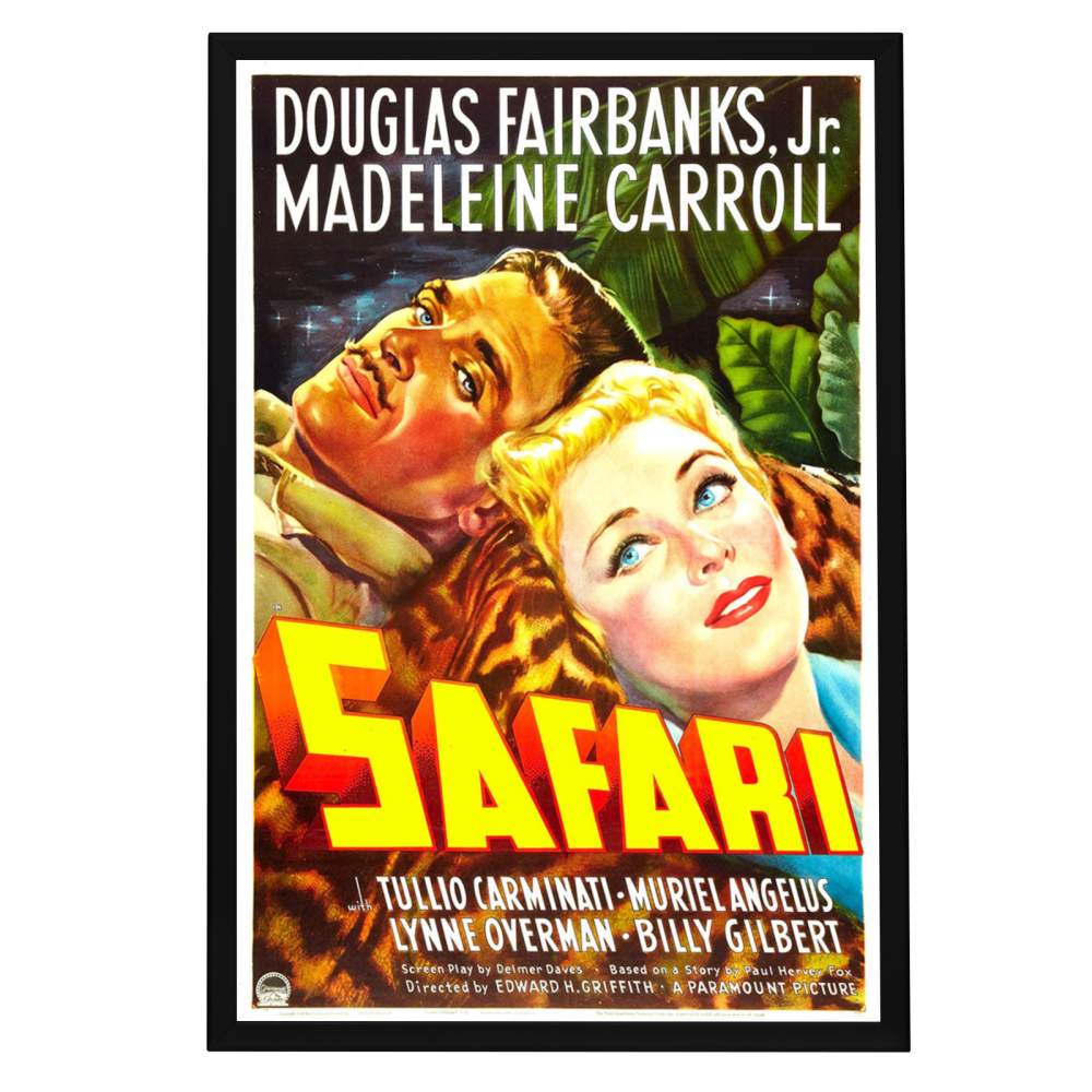 "Safari" (1956) Framed Movie Poster