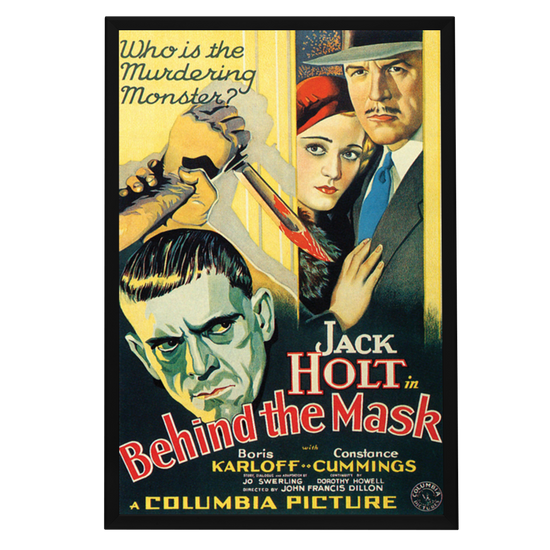 "Behind The Mask" (1958) Framed Movie Poster