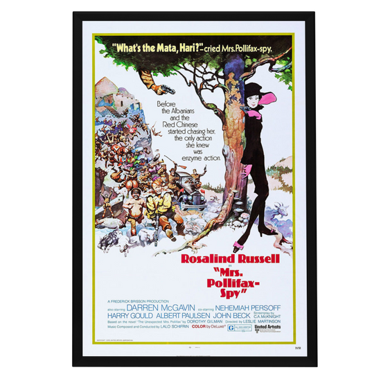 "Mrs. Pollifax, Spy" (1971) Framed Movie Poster