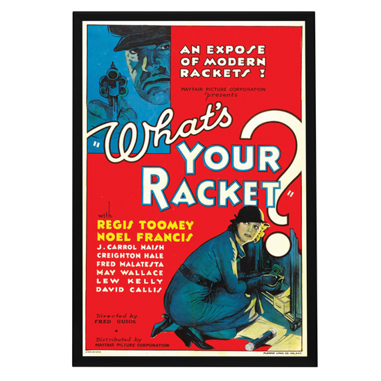 "What's Your Racket?" (1934) Framed Movie Poster