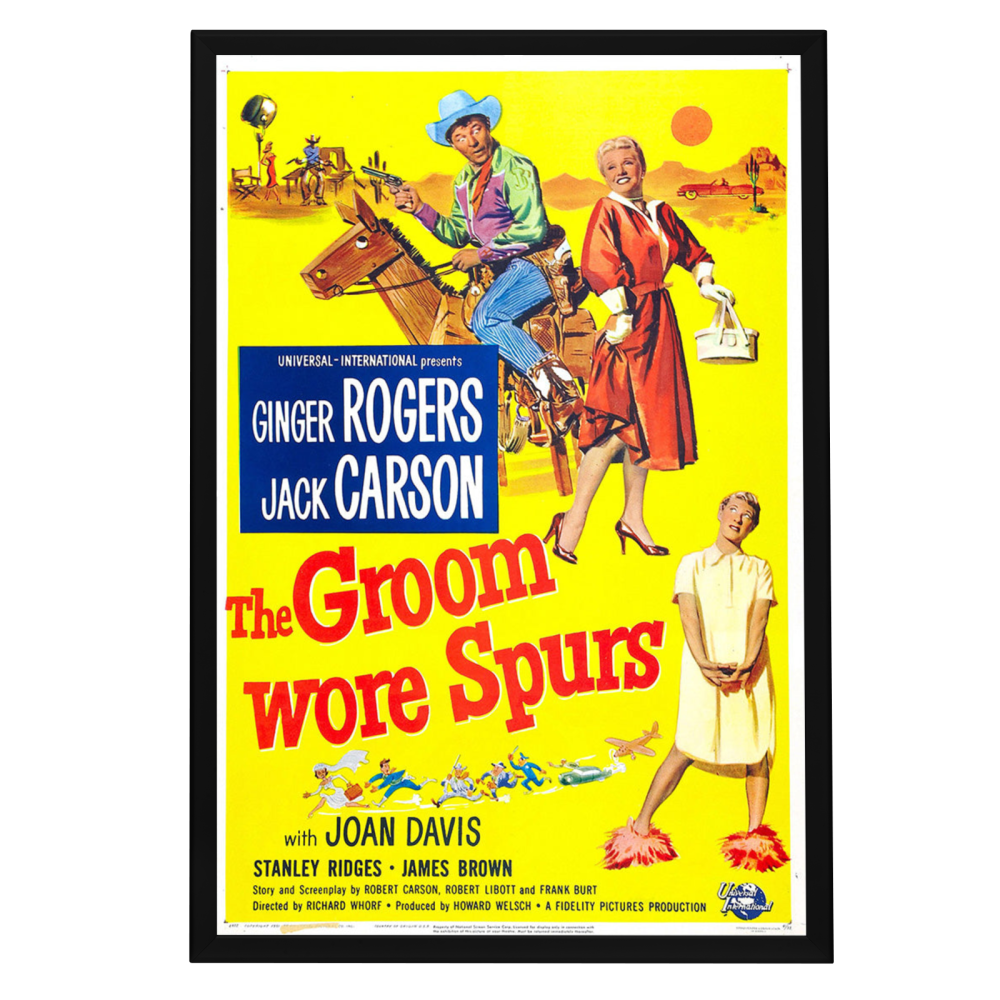 "Groom Wore Spurs" (1951) Framed Movie Poster