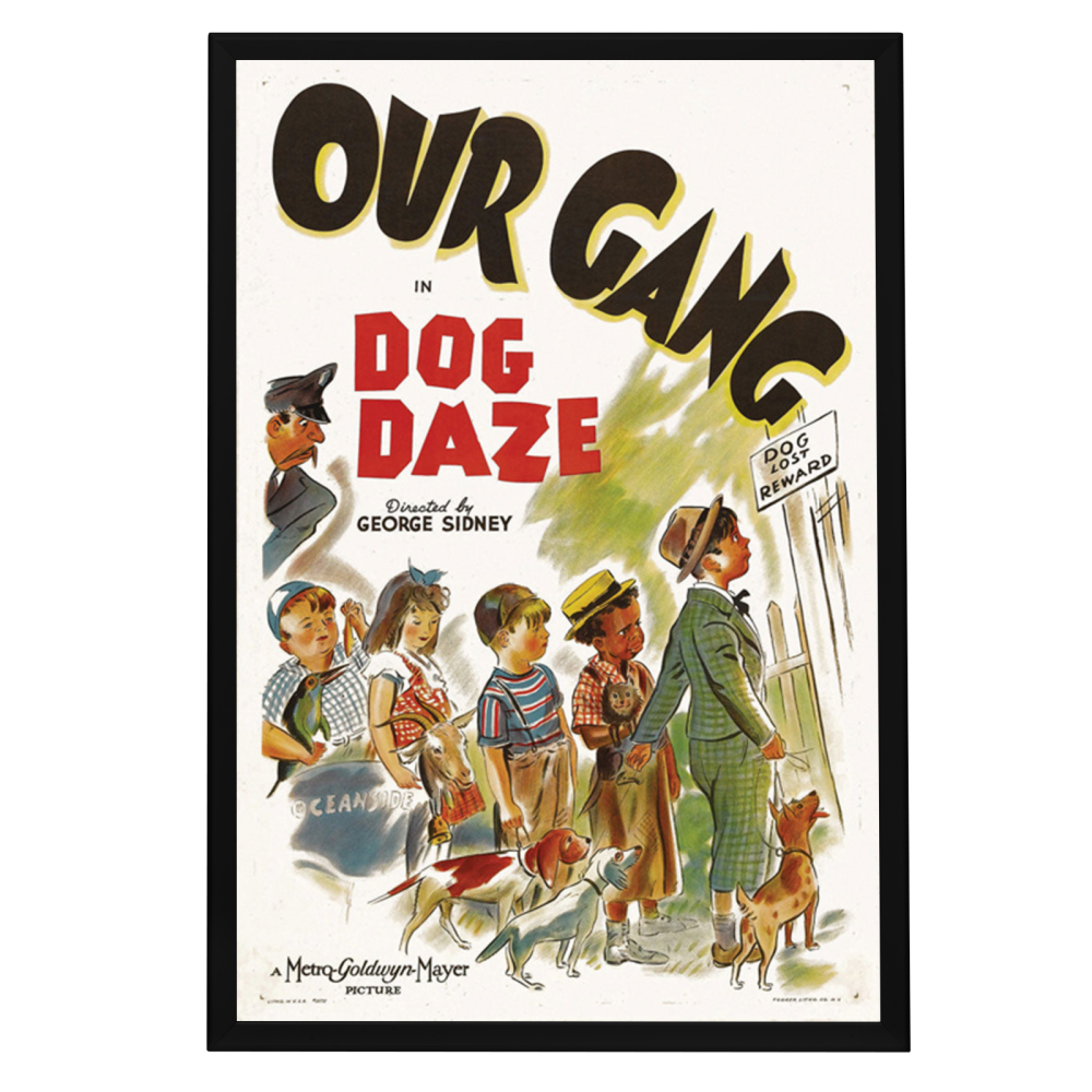 "Dog Daze" (1939) Framed Movie Poster