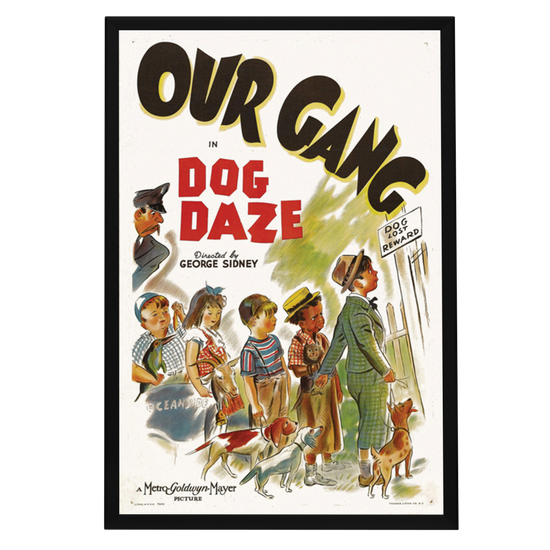 "Dog Daze" (1939) Framed Movie Poster