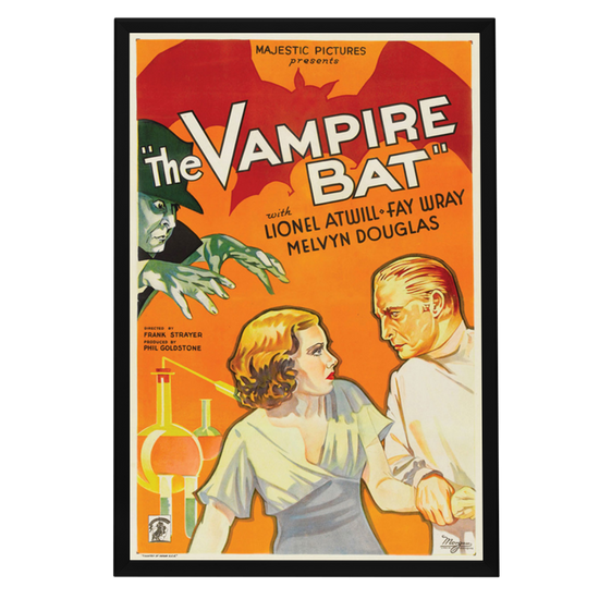 "Vampire Bat" (1933) Framed Movie Poster