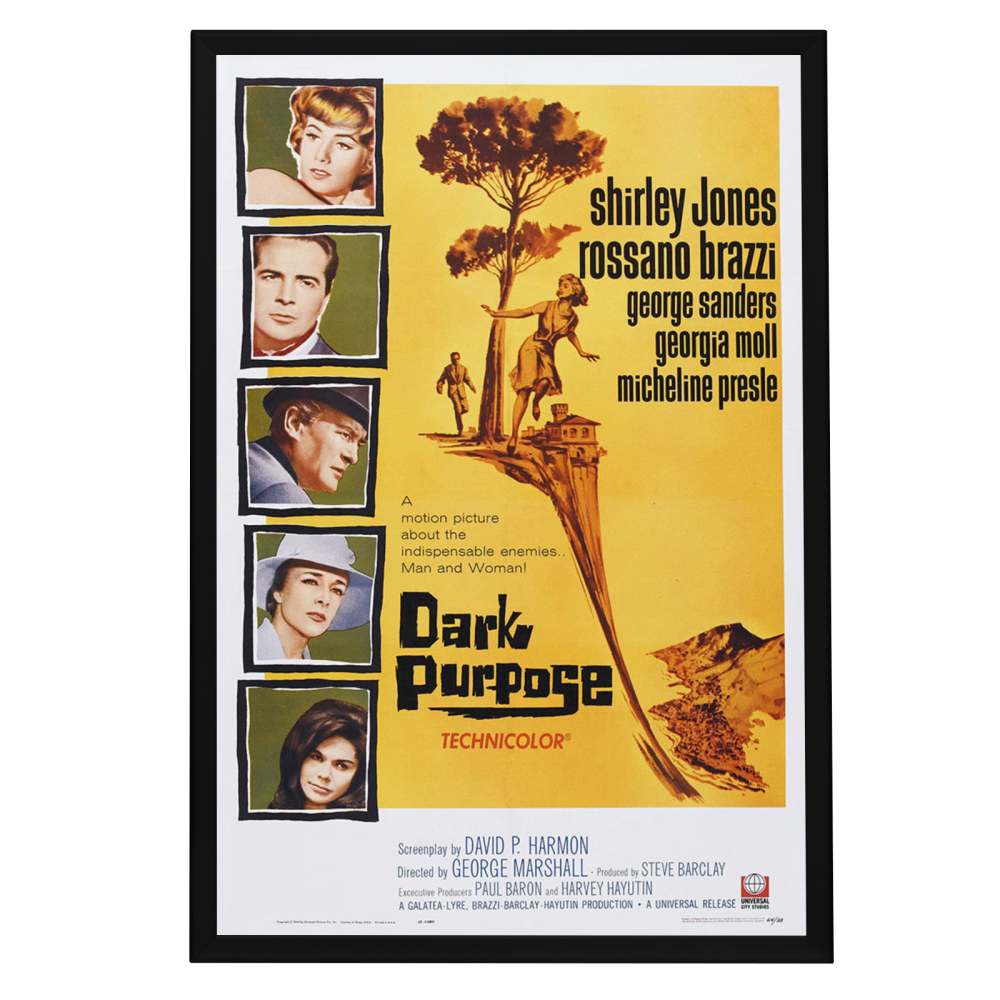 "Dark Purpose" (1964) Framed Movie Poster