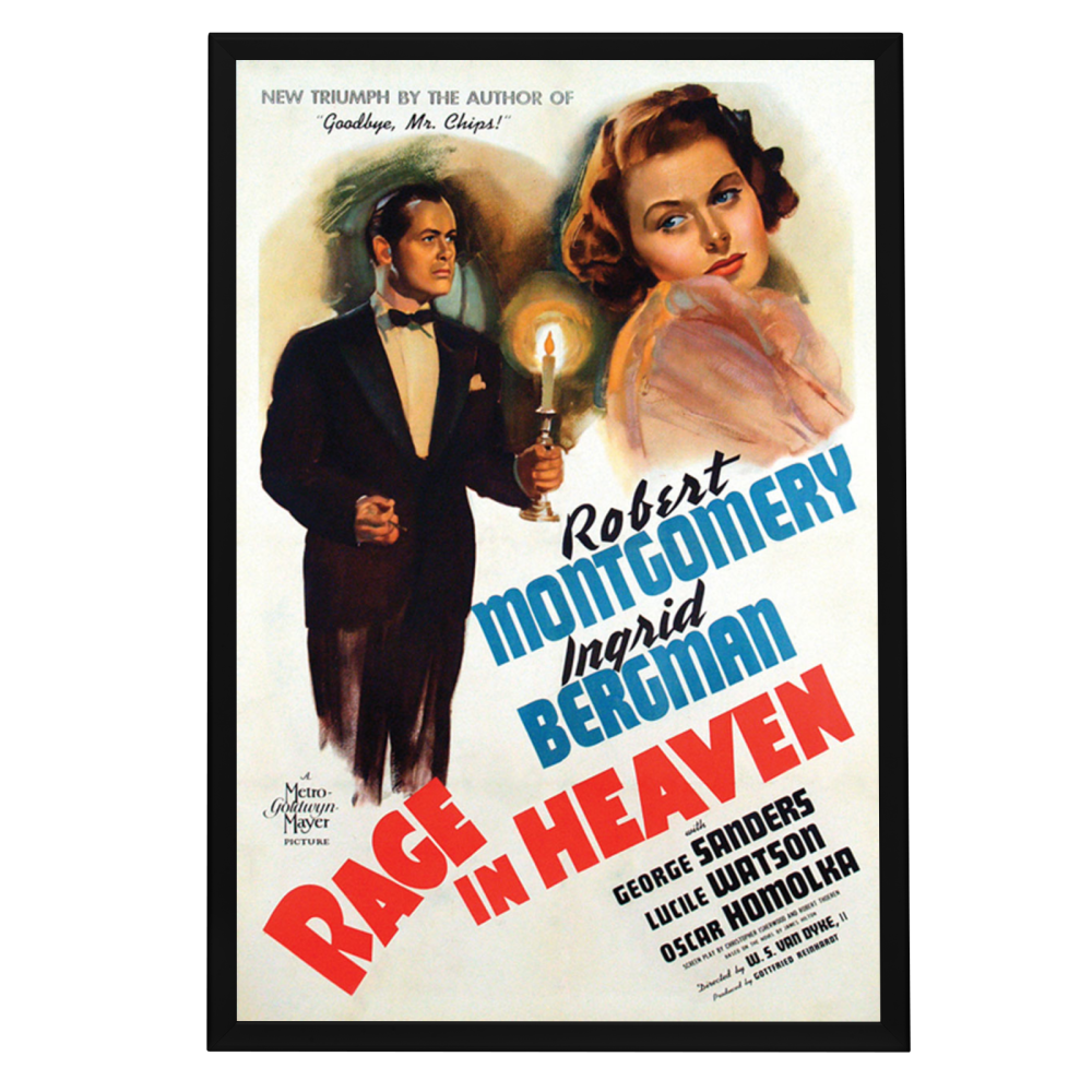 "Rage In Heaven" (1941) Framed Movie Poster