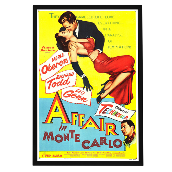 "Affair In Monte Carlo" (1953) Framed Movie Poster