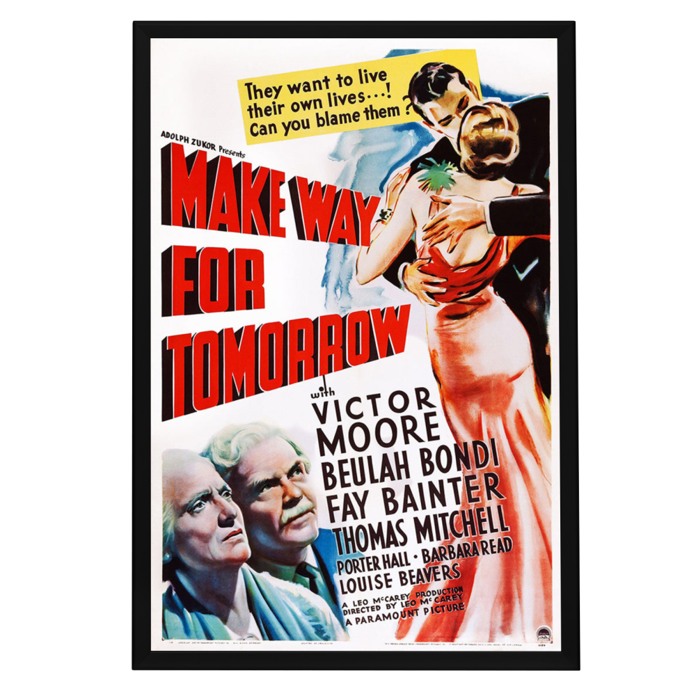 "Make Way For Tomorrow" (1937) Framed Movie Poster