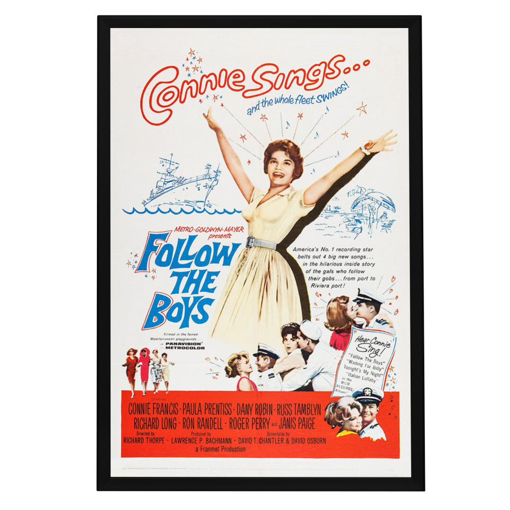 "Follow The Boys" (1963) Framed Movie Poster