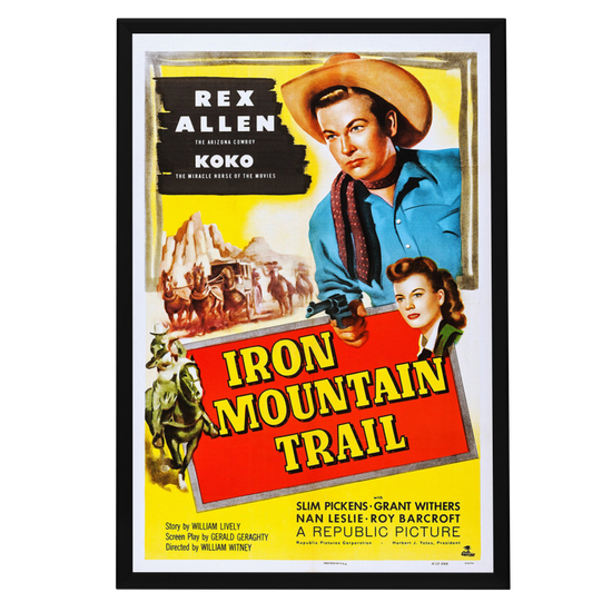 "Iron Mountain Trail" (1953) Framed Movie Poster