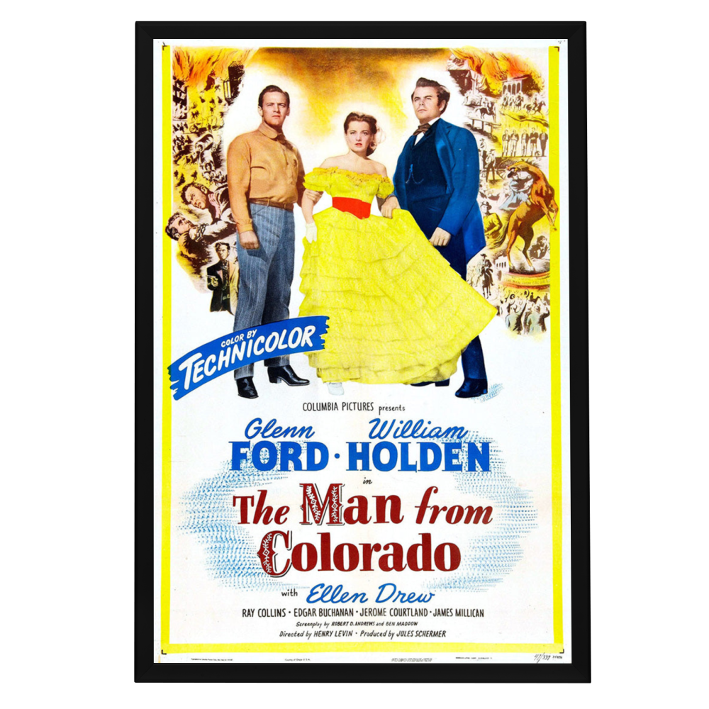 "Man From Colorado" (1948) Framed Movie Poster