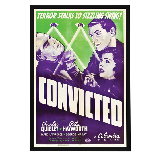 "Convicted" (1938) Framed Movie Poster