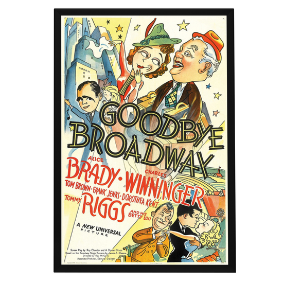 "Goodbye Broadway" (1938) Framed Movie Poster