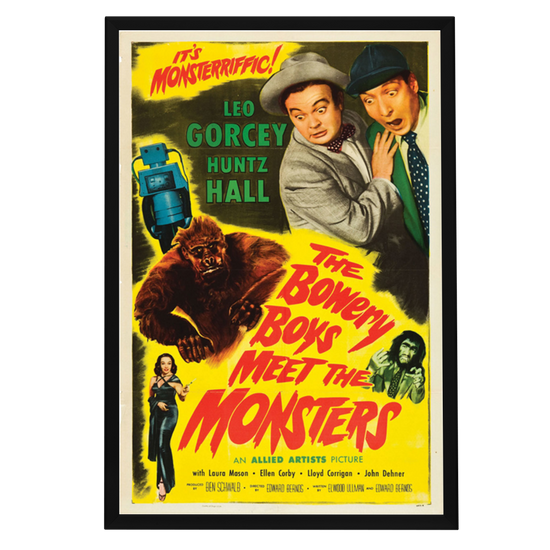 "Bowery Boys Meet The Monsters" (1954) Framed Movie Poster