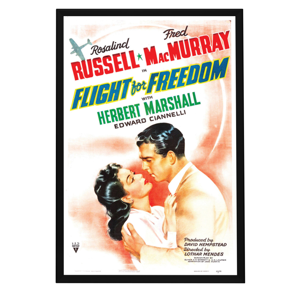 "Flight For Freedom" (1943) Framed Movie Poster