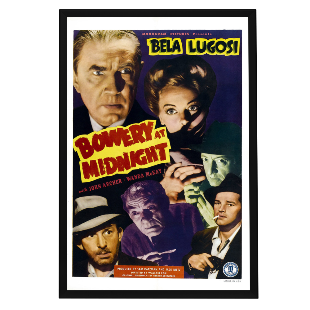 "Bowery At Midnight" (1942) Framed Movie Poster