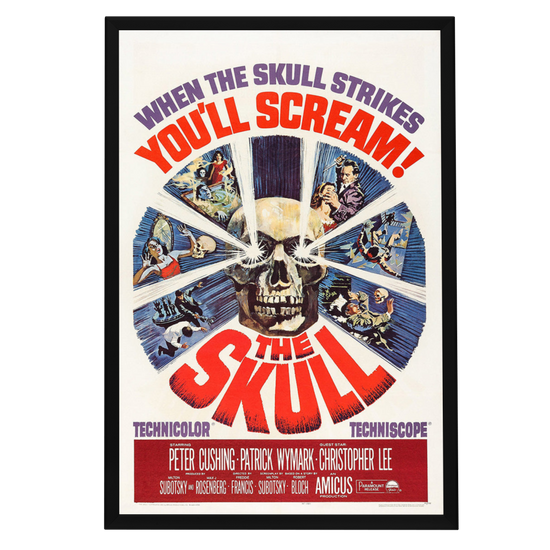 "Skull" (1965) Framed Movie Poster