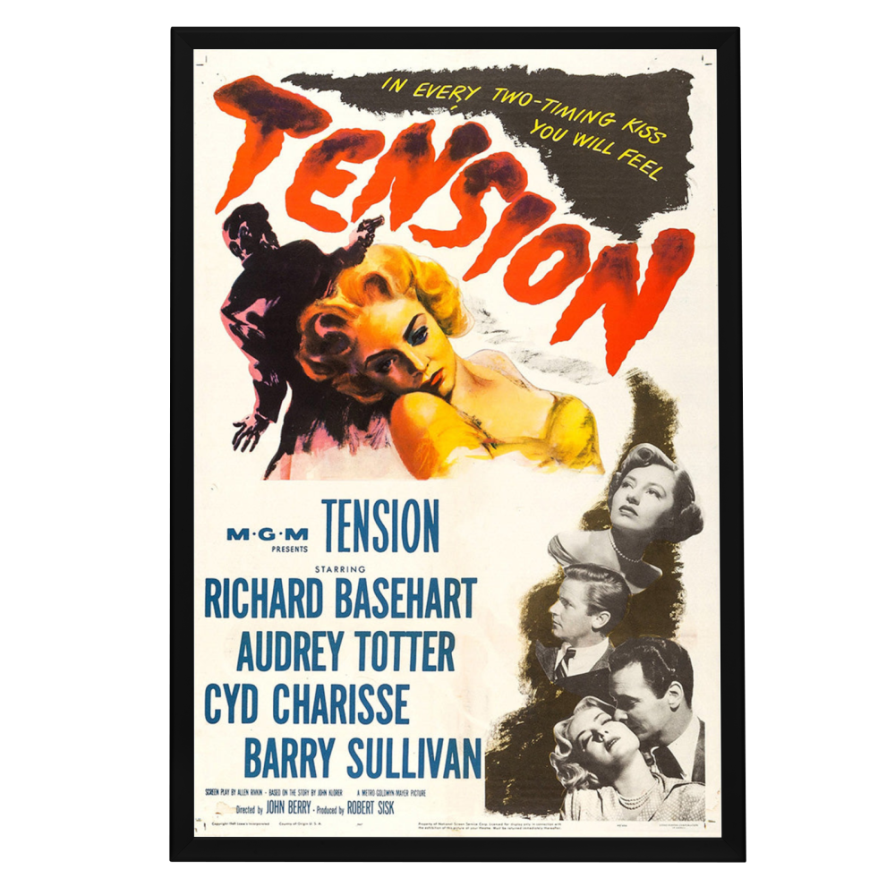 "Tension" (1950) Framed Movie Poster