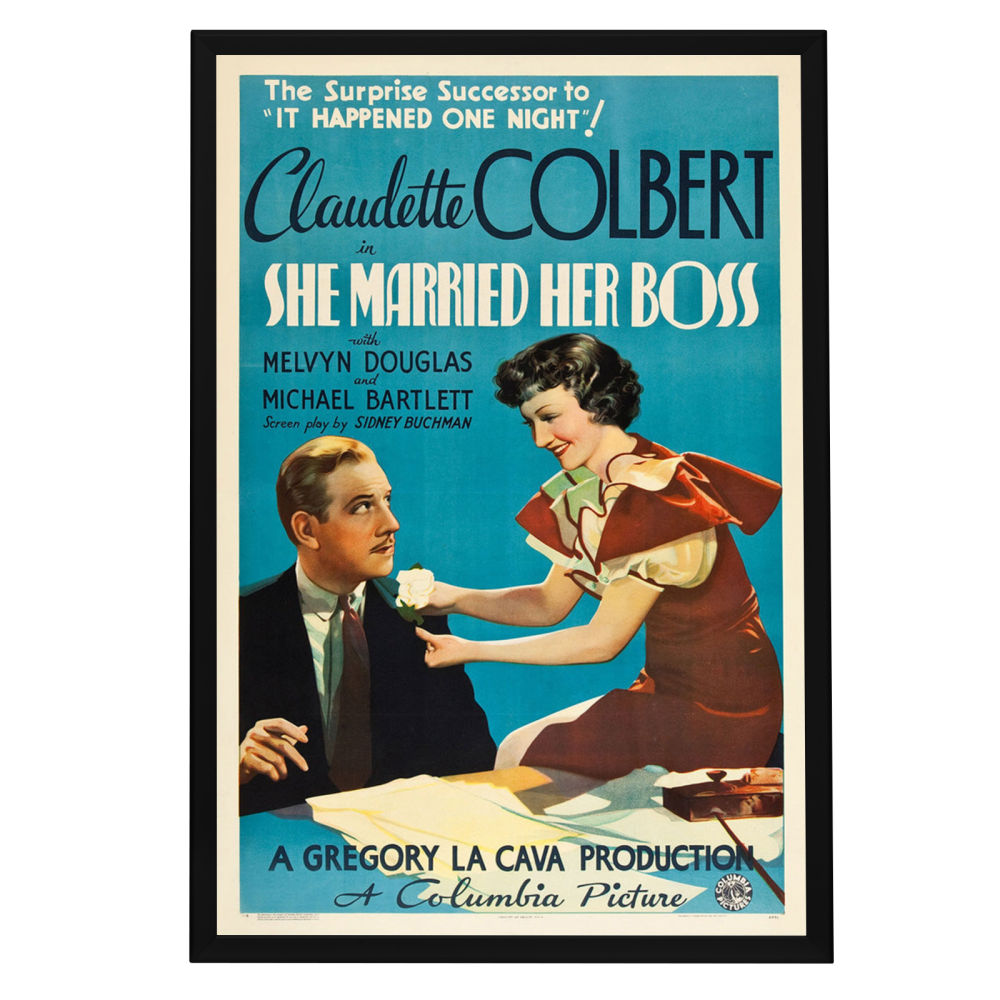 "She Married Her Boss" (1935) Framed Movie Poster