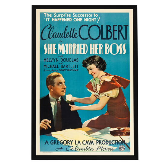 "She Married Her Boss" (1935) Framed Movie Poster