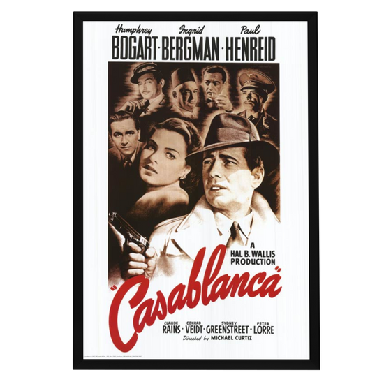 "Casablanca" (1942) Framed Movie Poster