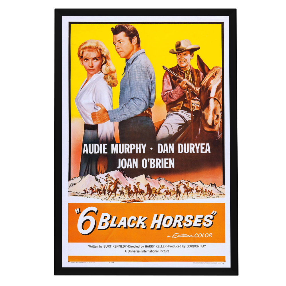 "Six Black Horses" (1962) Framed Movie Poster