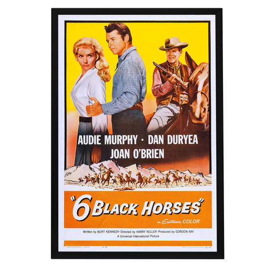 "Six Black Horses" (1962) Framed Movie Poster