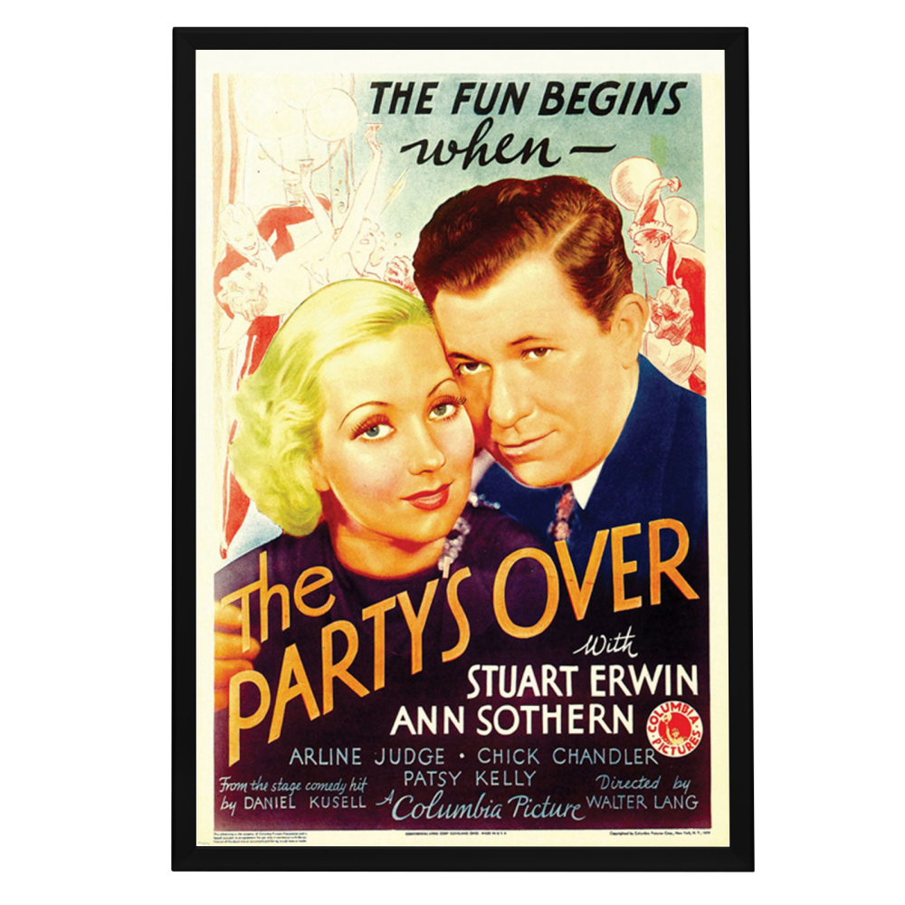 "Party's Over" (1934) Framed Movie Poster