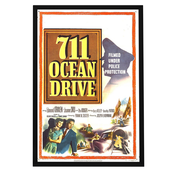 "711 Ocean Drive" (1950) Framed Movie Poster