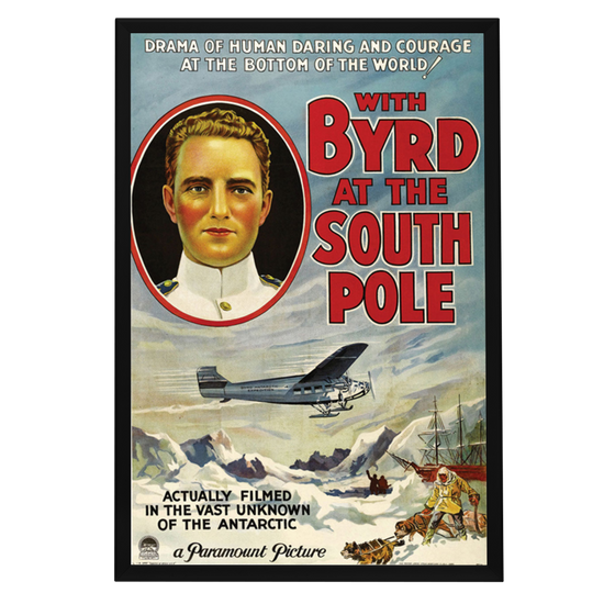 "With Byrd At The South Pole" (1930) Framed Movie Poster