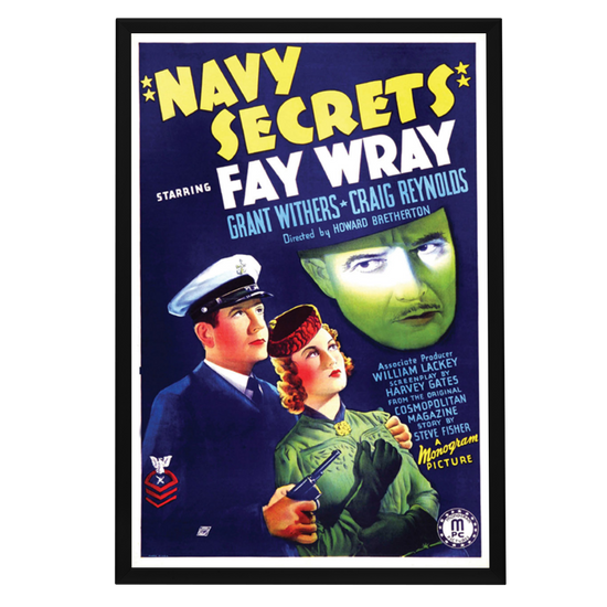 "Navy Secrets" (1939) Framed Movie Poster