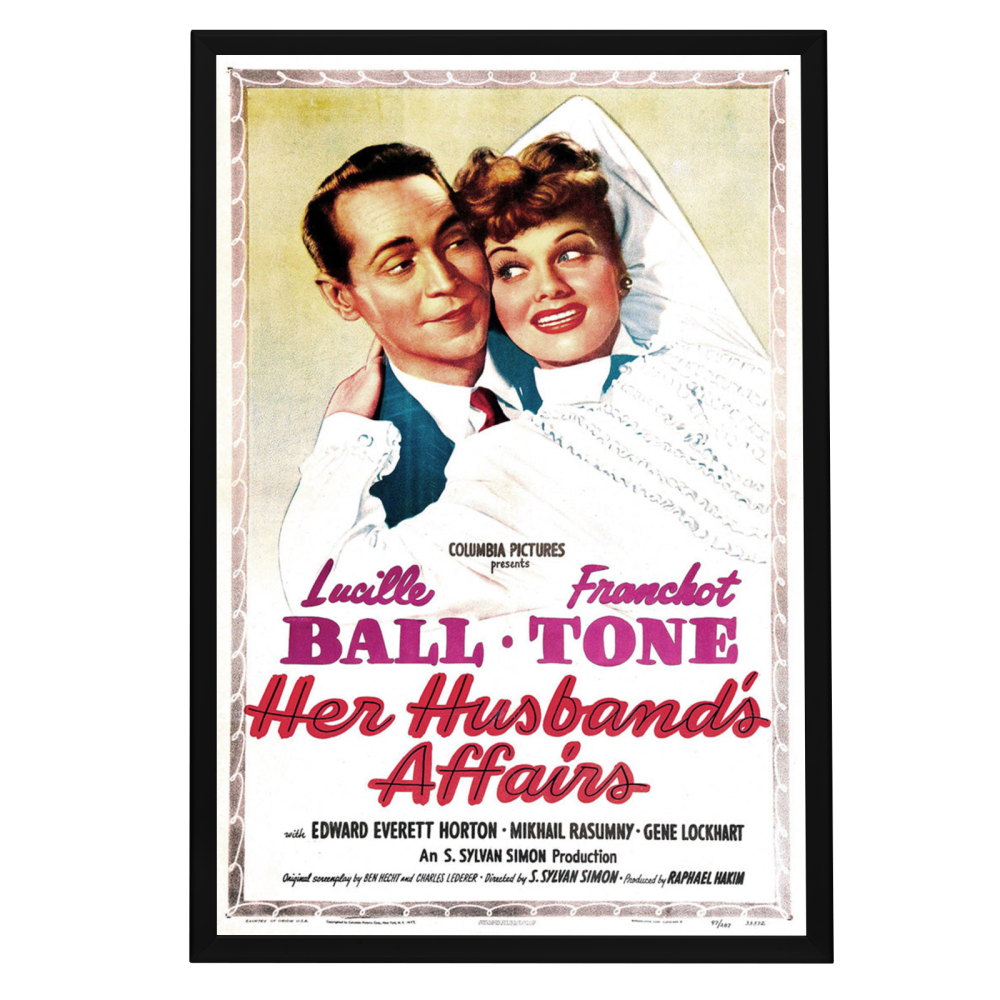 "Her Husband's Affairs" (1947) Framed Movie Poster