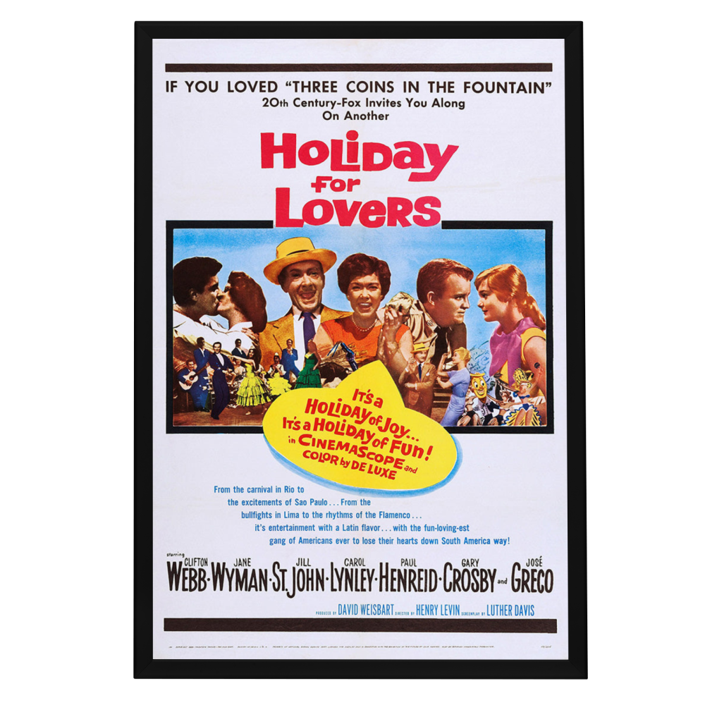 "Holiday For Lovers" (1959) Framed Movie Poster