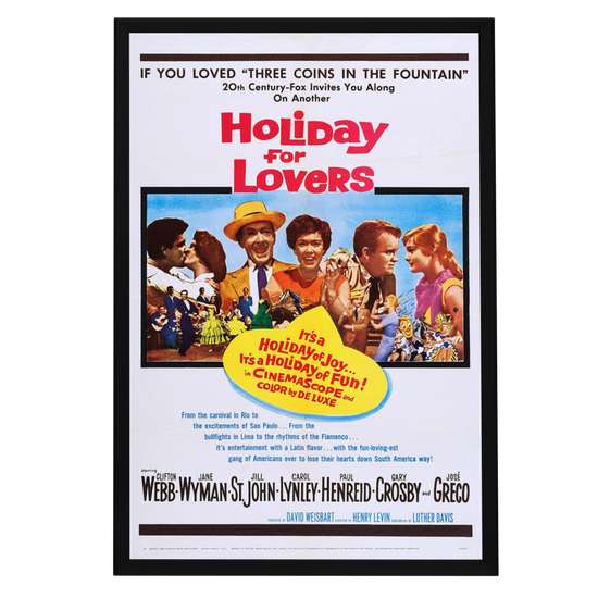 "Holiday For Lovers" (1959) Framed Movie Poster