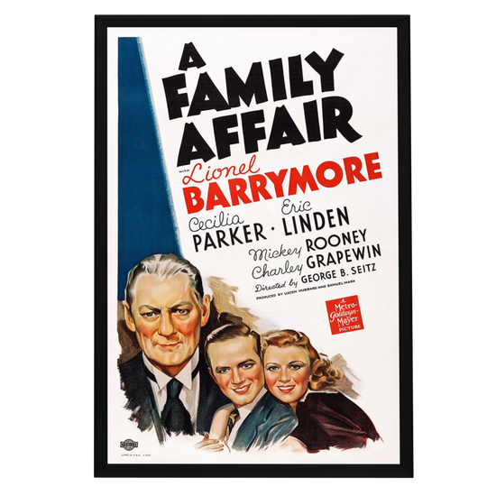 "Family Affair" (1937) Framed Movie Poster