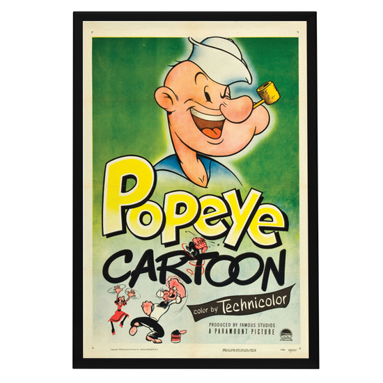 "Popeye" (1933) Framed Movie Poster