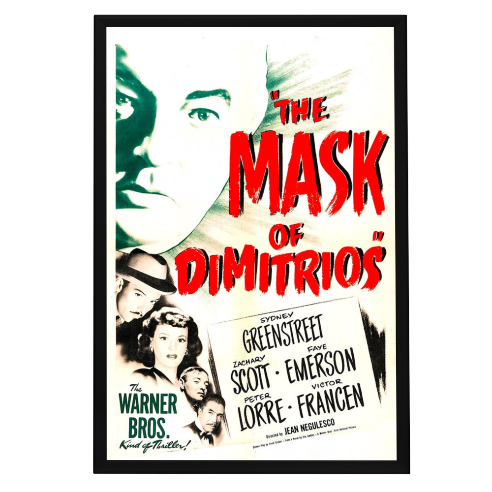 "Mask Of Dimitrios" (1944) Framed Movie Poster