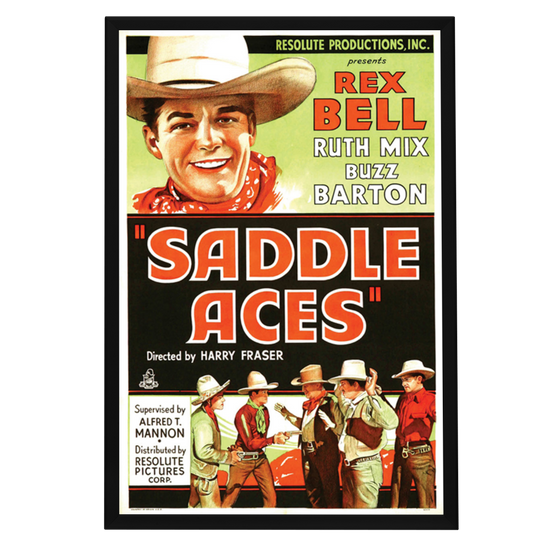 "Saddle Aces" (1935) Framed Movie Poster