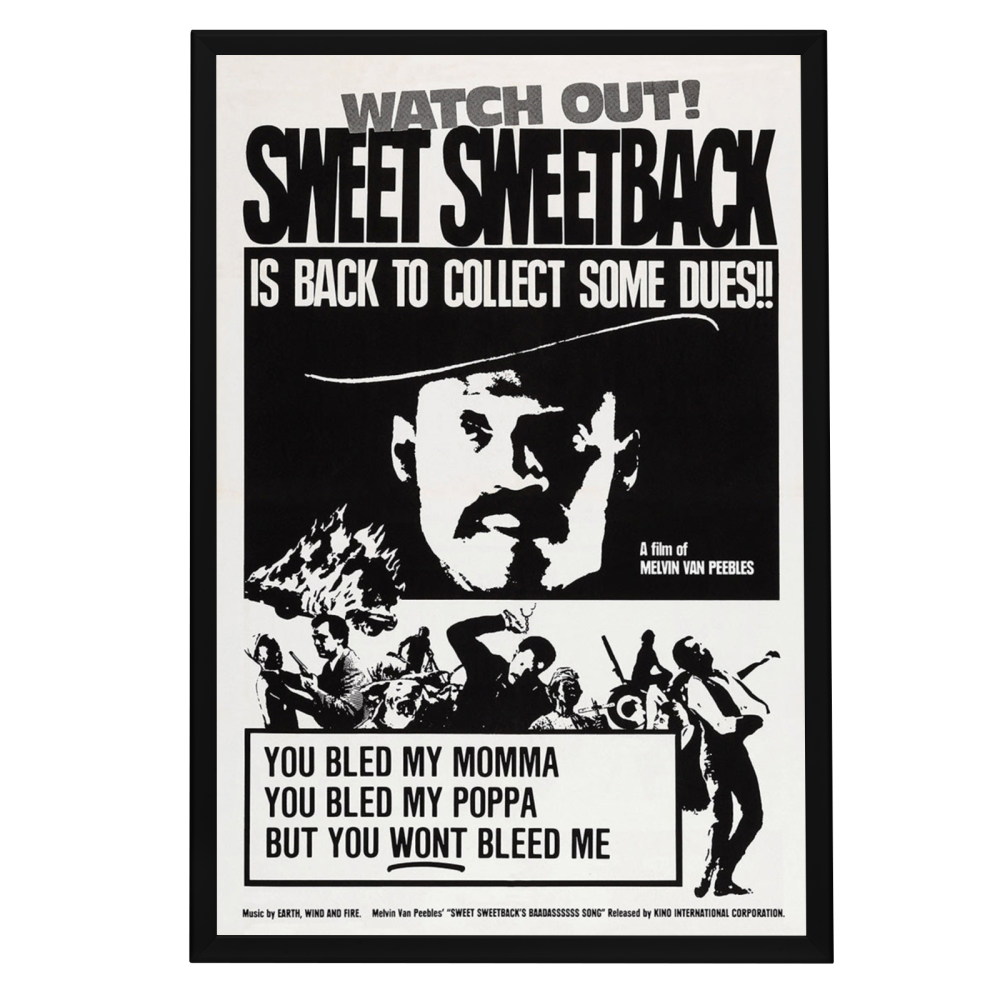"Sweet Sweetback's Baadasssss Song" (1971) Framed Movie Poster
